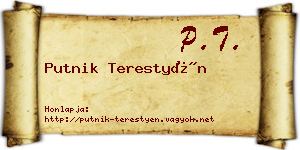 Putnik Terestyén névjegykártya